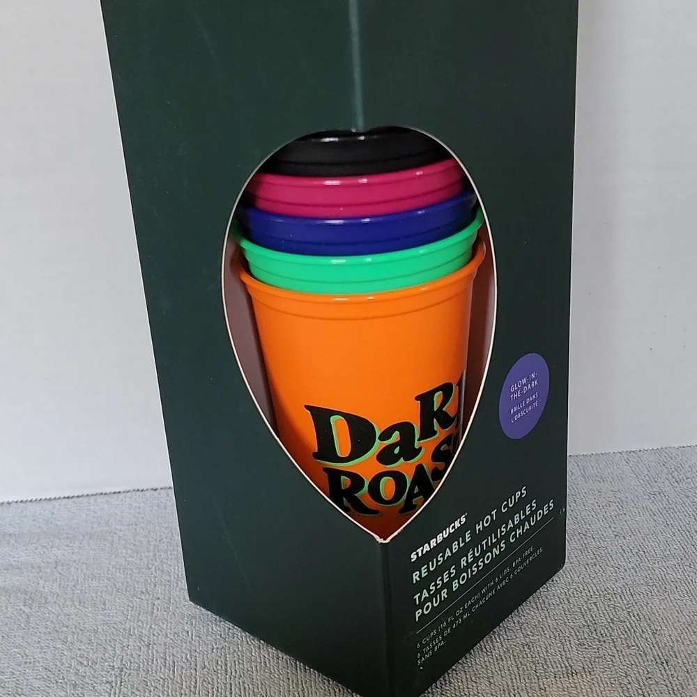 Starbucks 2020 trick or treat reusable hot cups/glow in the dark - Picture 2 of 7